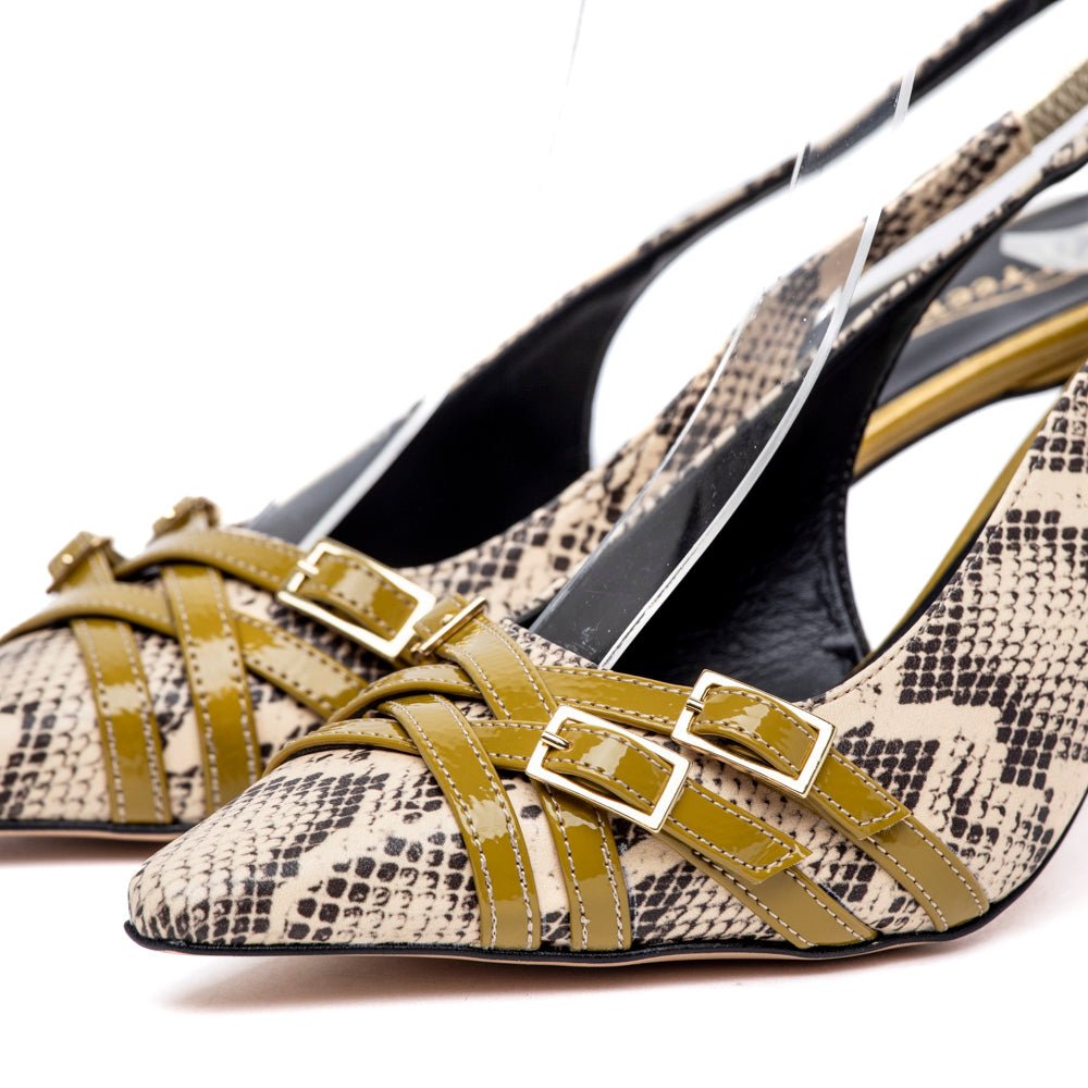 Slingback in liz pitonato - TreemmeCreazioni