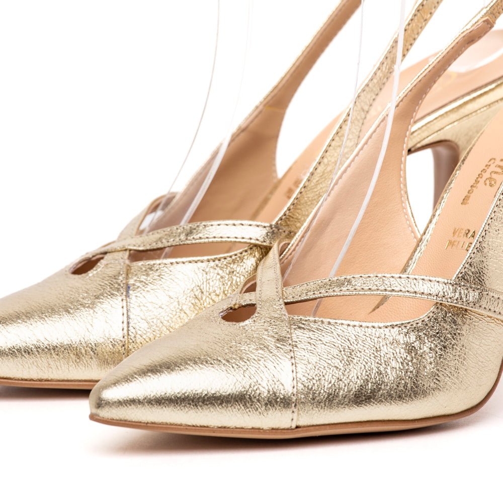 Slingback in lume platino - TreemmeCreazioni