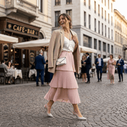 Slingback in microglitter cipria - TreemmeCreazioni