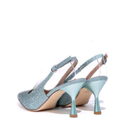 Slingback in microglitter menta - TreemmeCreazioni