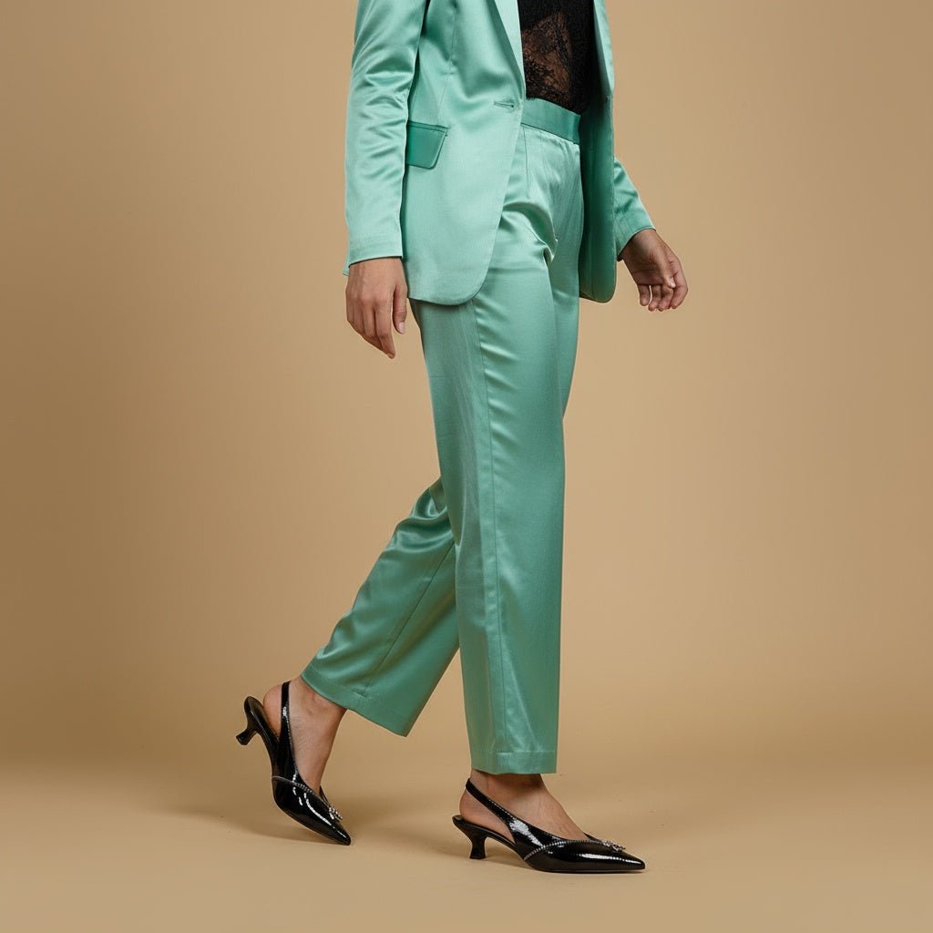 Slingback in naplak nero con cerniera. - TreemmeCreazioni