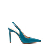 Slingback in naplak ottanio con tacco.