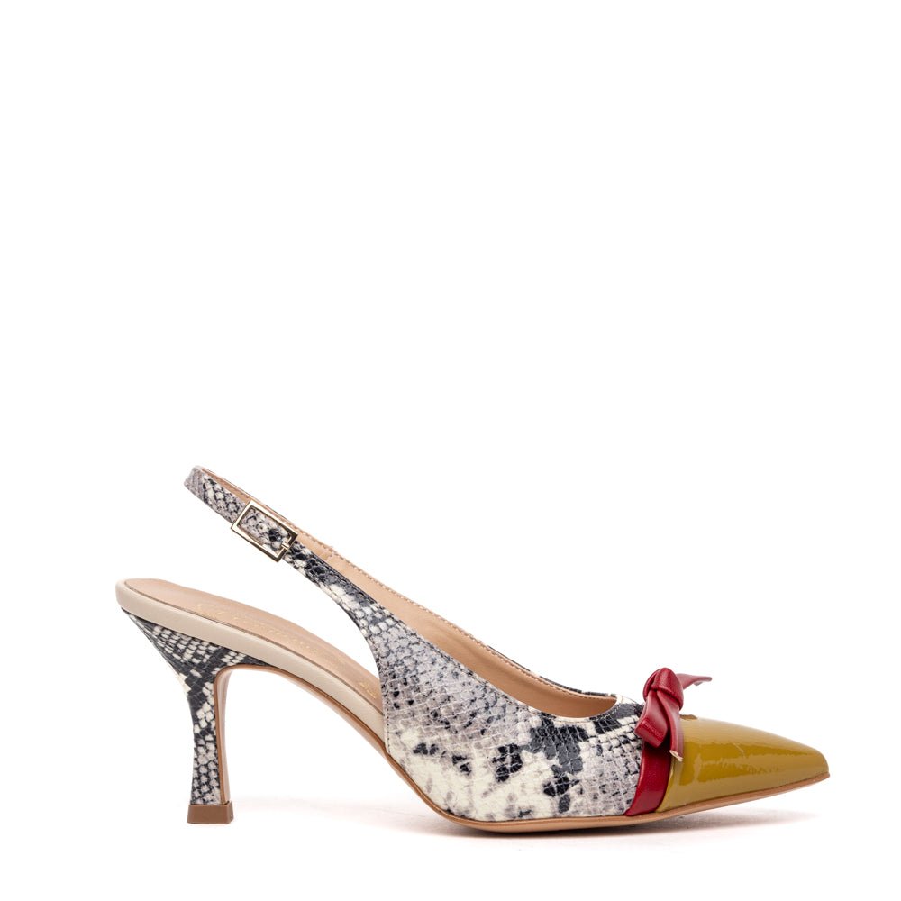 Slingback in naplak pitonata - TreemmeCreazioni