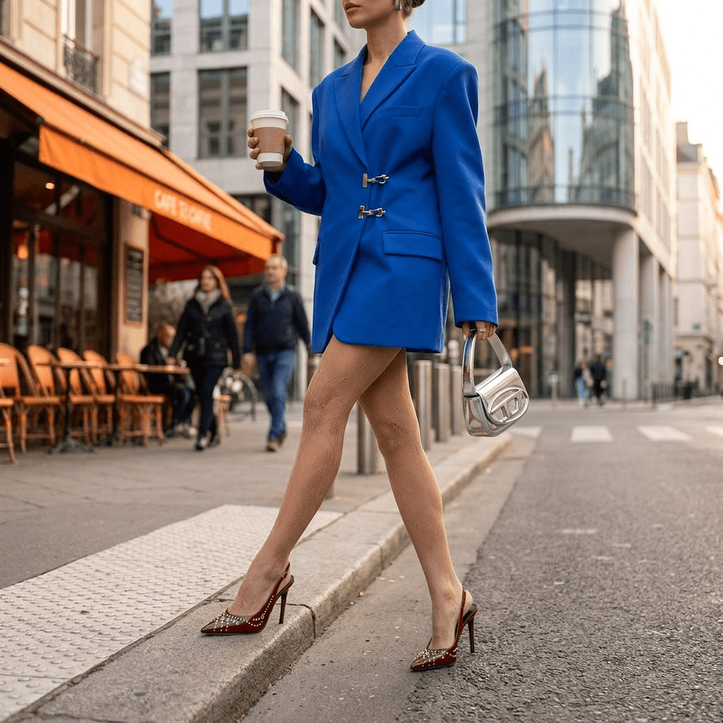 Slingback in naplak rosso india con borchie. - TreemmeCreazioni
