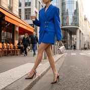 Slingback in naplak rosso india con borchie. - TreemmeCreazioni