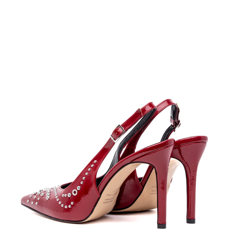 Slingback in naplak rosso india - TreemmeCreazioni
