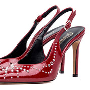 Slingback in naplak rosso india - TreemmeCreazioni