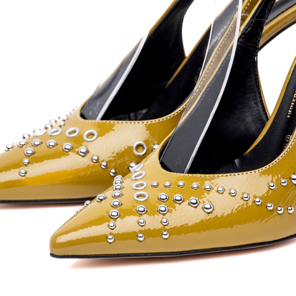 Slingback in naplak senape - TreemmeCreazioni
