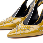 Slingback in naplak senape - TreemmeCreazioni