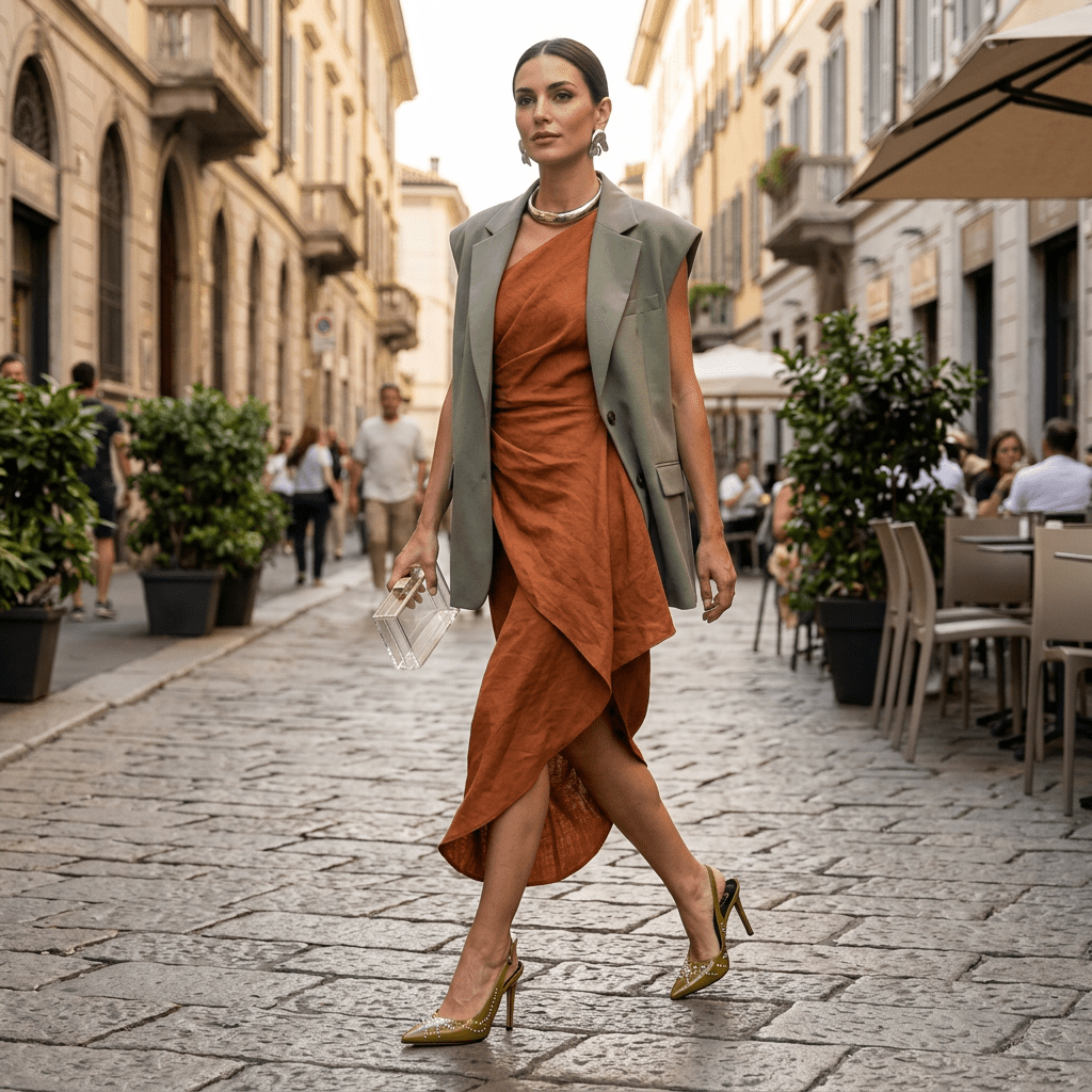 Slingback in naplak senape - TreemmeCreazioni