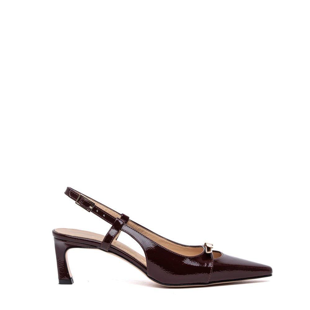 Slingback in naplak testa di moro - TreemmeCreazioni