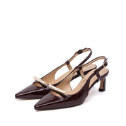 Slingback in naplak testa di moro - TreemmeCreazioni