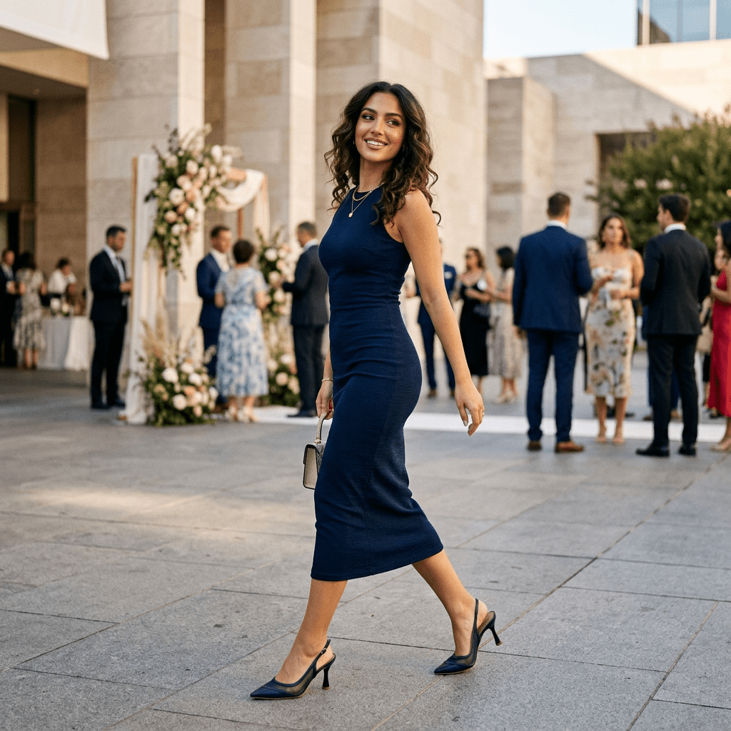 Slingback in nappa blu e tessuto mesh - TreemmeCreazioni