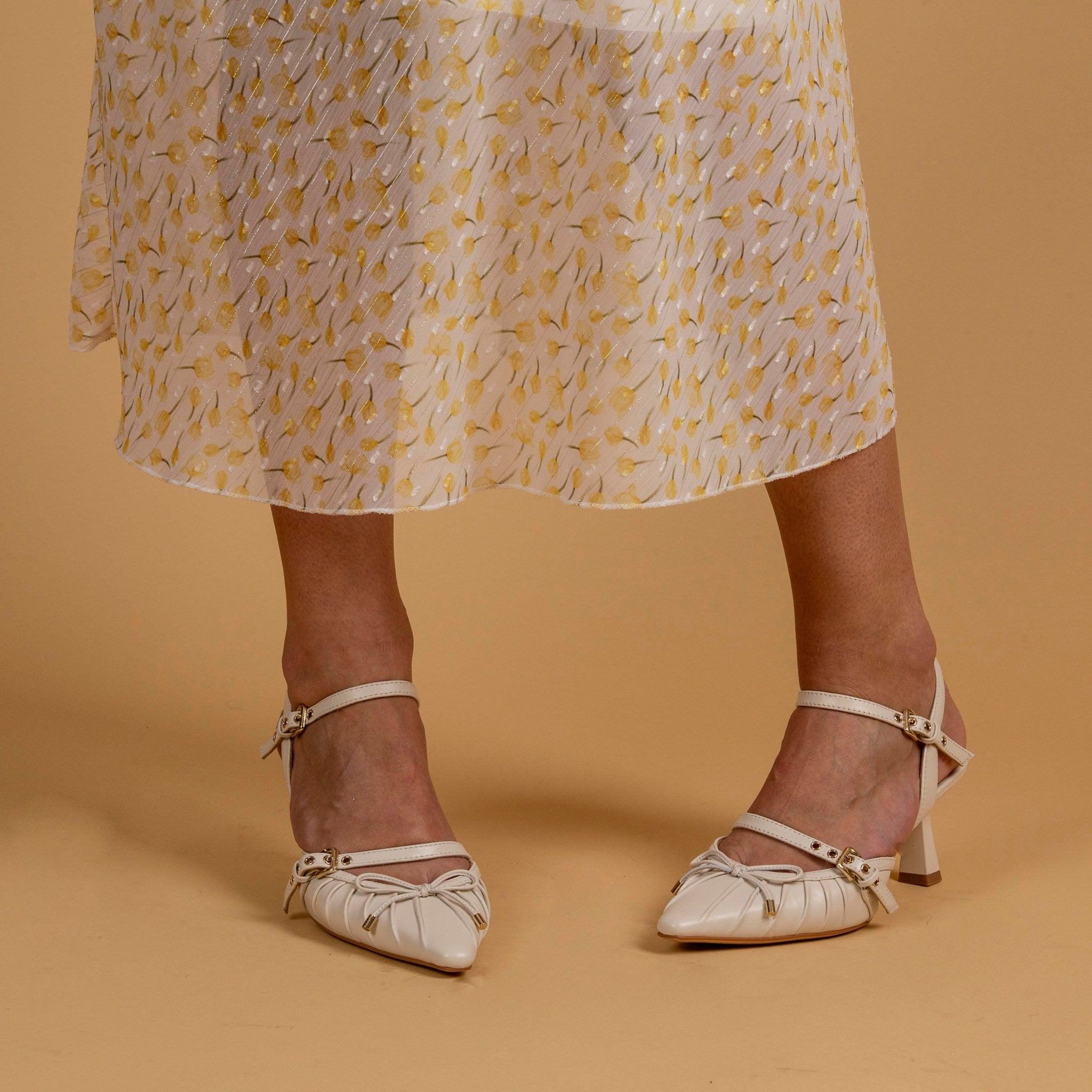 Slingback in nappa burro con cinturino. - TreemmeCreazioni