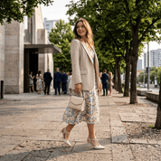 Slingback in pelle cipria perlata. - TreemmeCreazioni