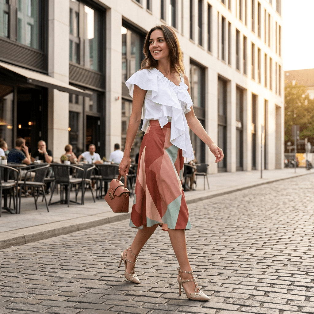 Slingback in pelle rosa antico con borchie - TreemmeCreazioni