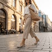 Slingback in rafia multicolor con gioiello. - TreemmeCreazioni