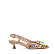Slingback in rafia multicolor - TreemmeCreazioni
