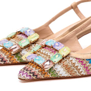 Slingback in rafia multicolor - TreemmeCreazioni