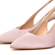 Slingback in raso nude - TreemmeCreazioni