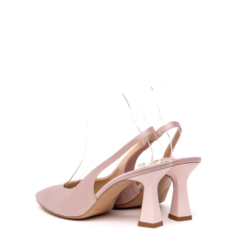 Slingback in raso nude - TreemmeCreazioni