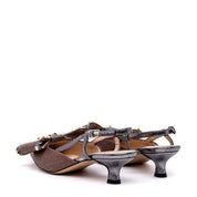 Slingback in tessuto con maxi fiocco. - TreemmeCreazioni