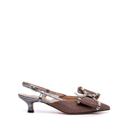 Slingback in tessuto con maxi fiocco. - TreemmeCreazioni