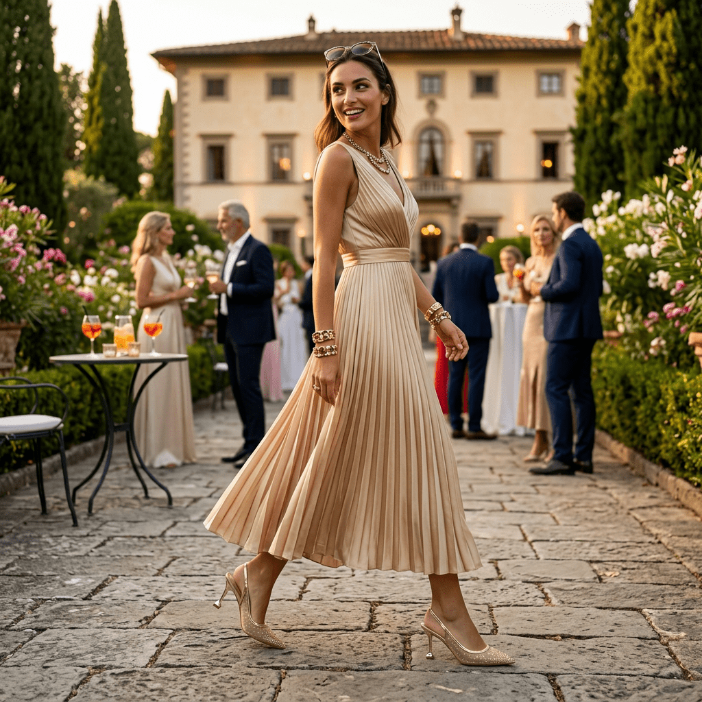 Slingback in tessuto mesh rosa cipria con cristalli - TreemmeCreazioni
