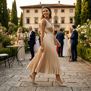 Slingback in tessuto mesh rosa cipria con cristalli - TreemmeCreazioni