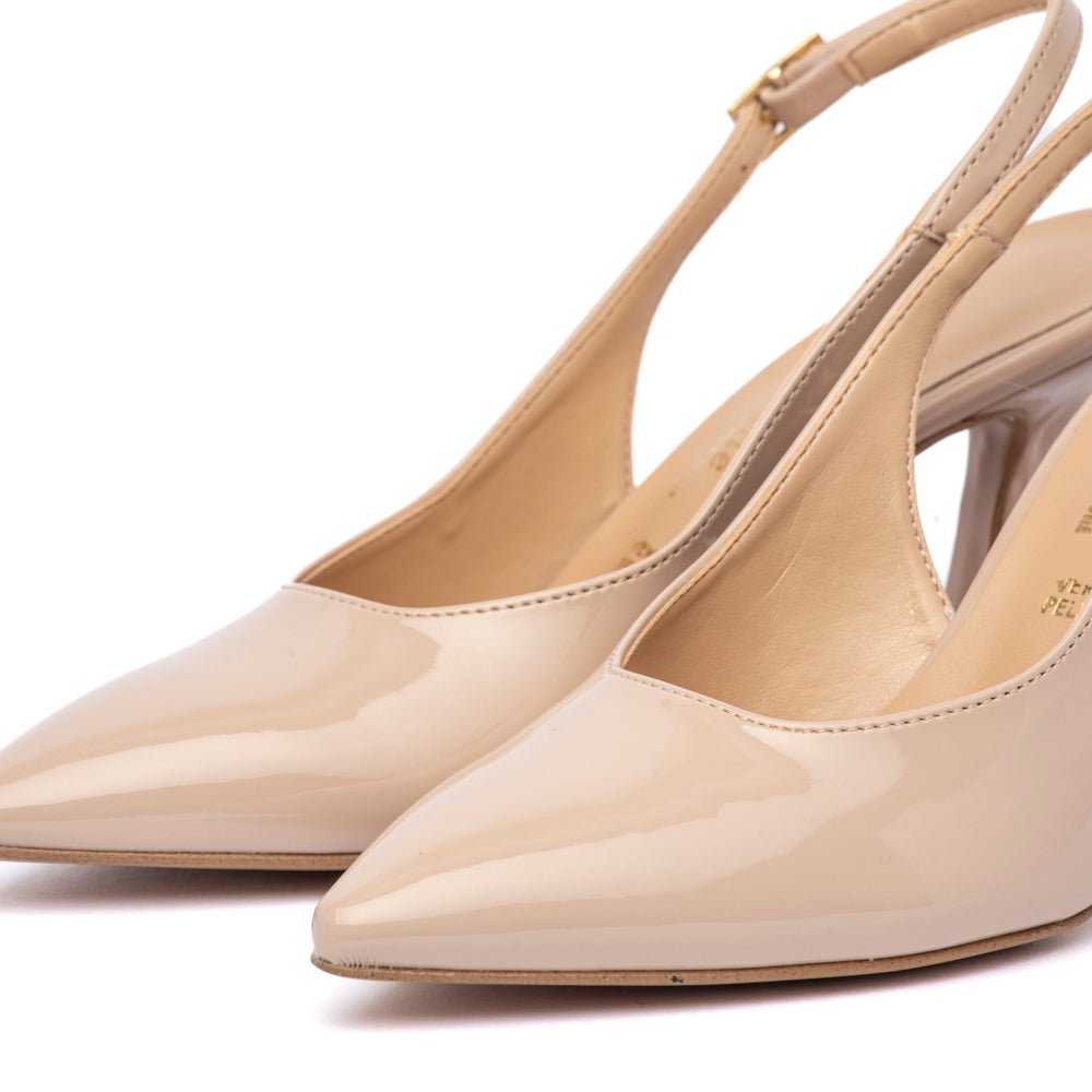 Slingback in vernice nude - TreemmeCreazioni