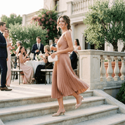 Slingback in vernice rosa con maxi fiocco - TreemmeCreazioni