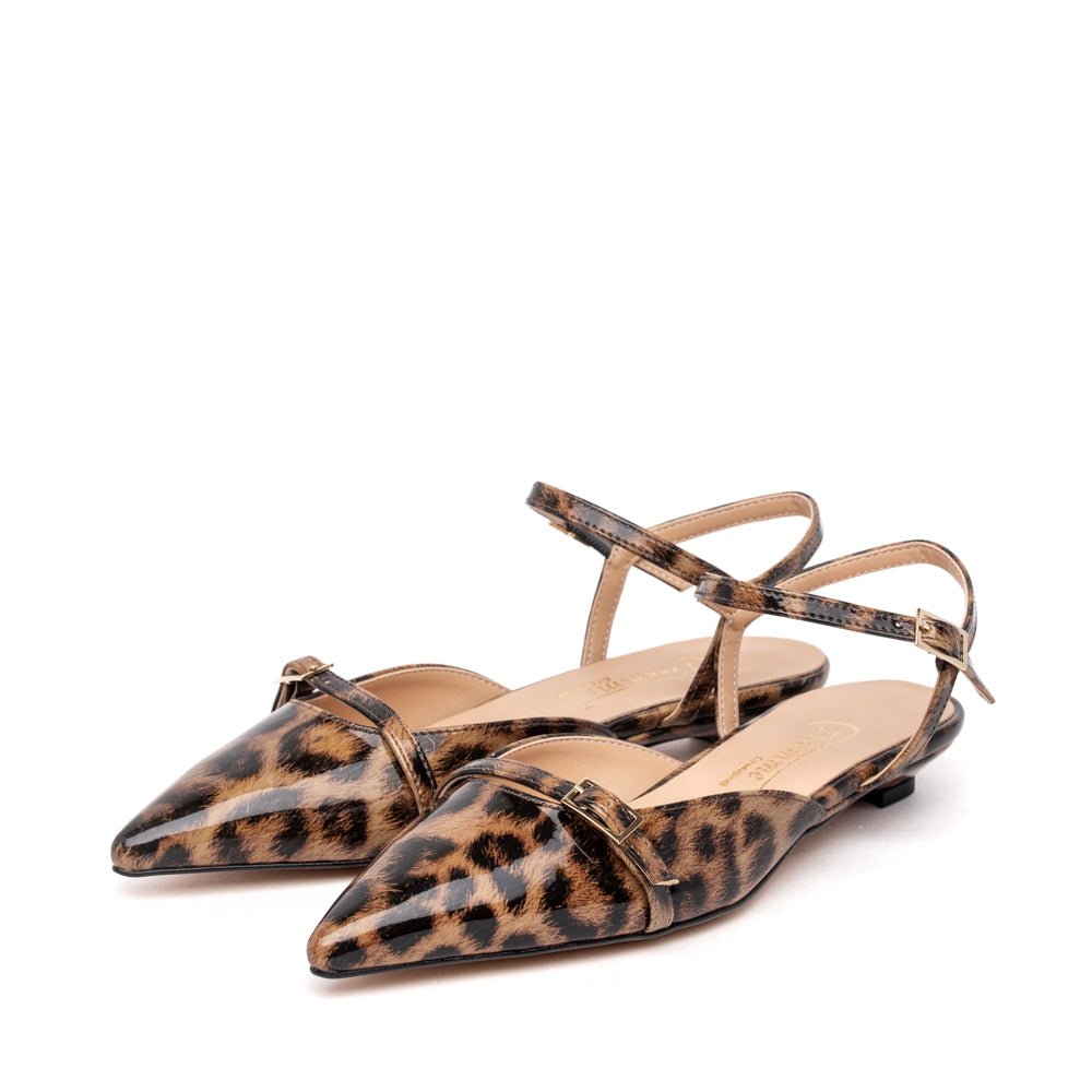 Slingback in vernice stampa maculata - TreemmeCreazioni