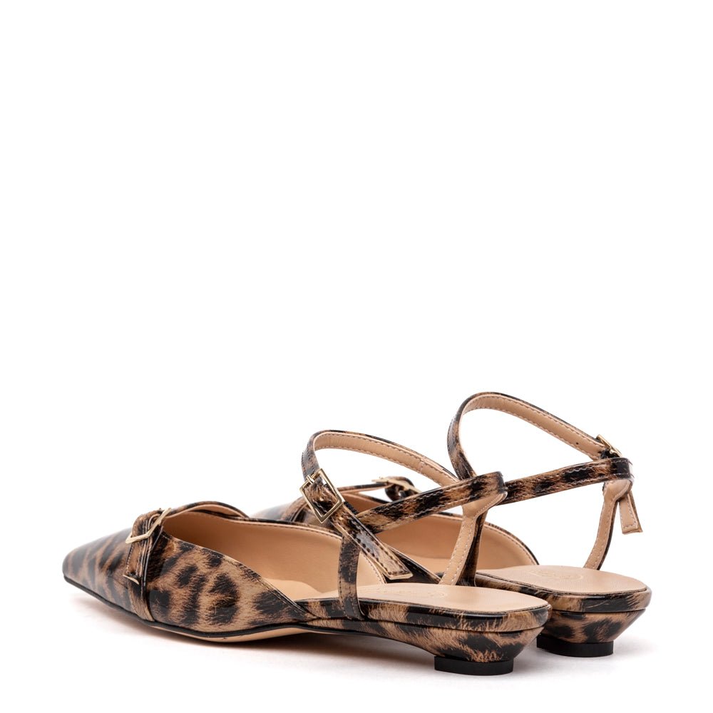 Slingback in vernice stampa maculata - TreemmeCreazioni