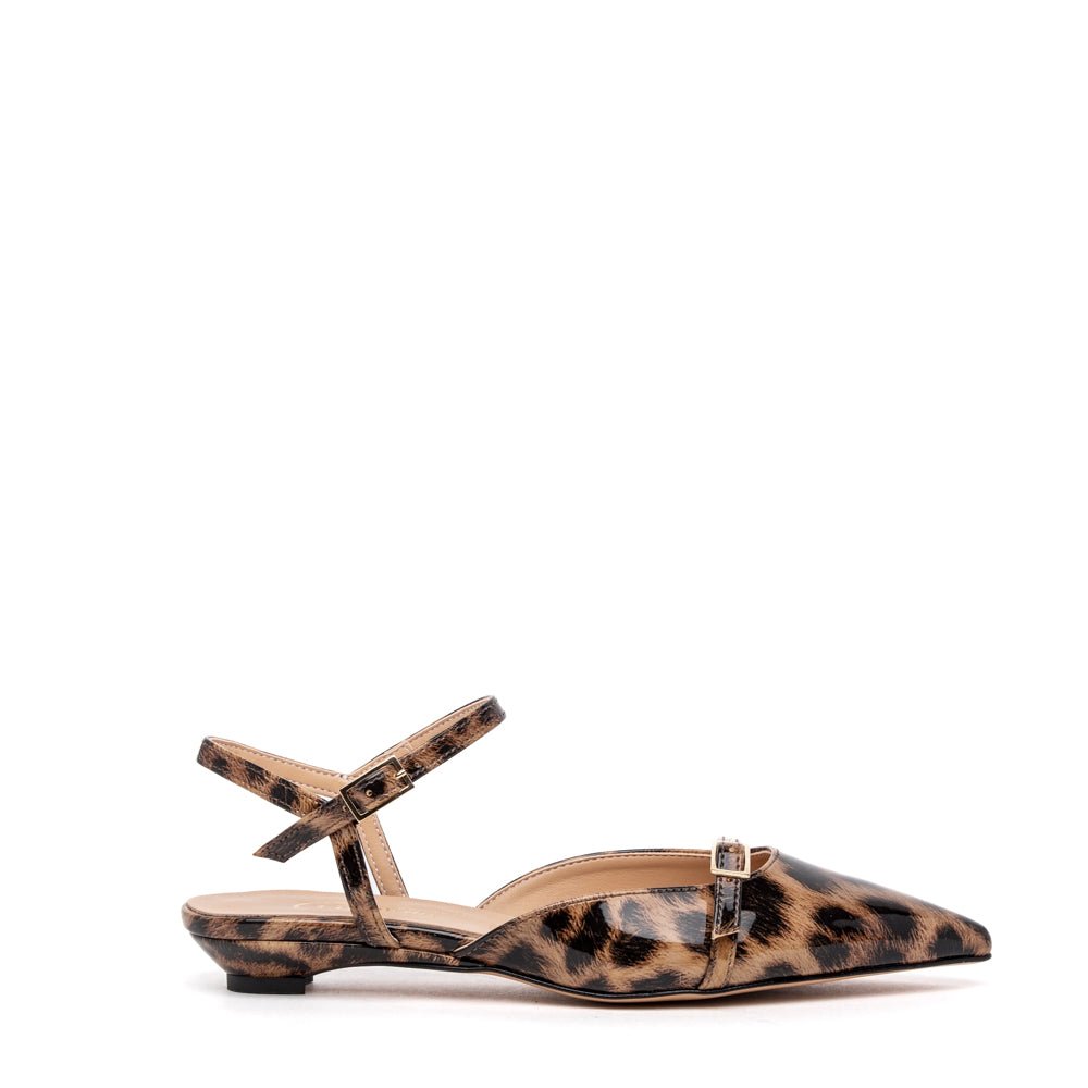 Slingback in vernice stampa maculata - TreemmeCreazioni