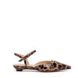 Slingback in vernice stampa maculata