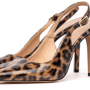 Slingback in vernice stampa maculata - TreemmeCreazioni