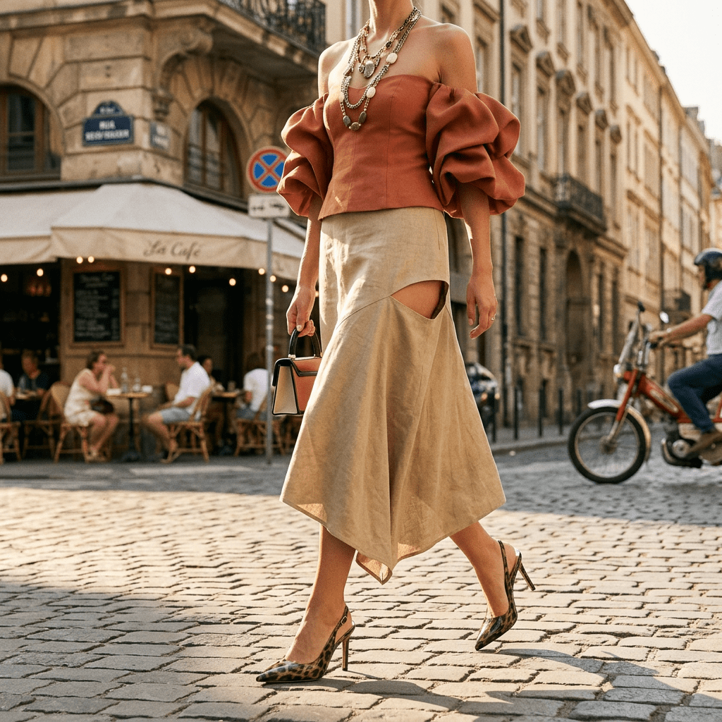 Slingback in vernice stampa maculata. - TreemmeCreazioni