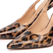 Slingback in vernice stampa maculata - TreemmeCreazioni