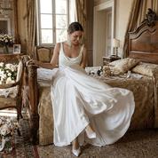 Slingback Sposa con catena di cristalli. - TreemmeCreazioni