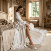 Slingback Sposa con catena di cristalli. - TreemmeCreazioni