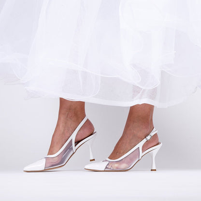 Slingback Sposa effetto trasparente. - TreemmeCreazioni