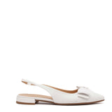Slingback Sposa flat con fiocco.