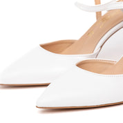 Slingback Sposa in liz bianco con cinturino. - TreemmeCreazioni