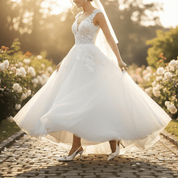 Slingback Sposa in liz bianco con fiocco. - TreemmeCreazioni