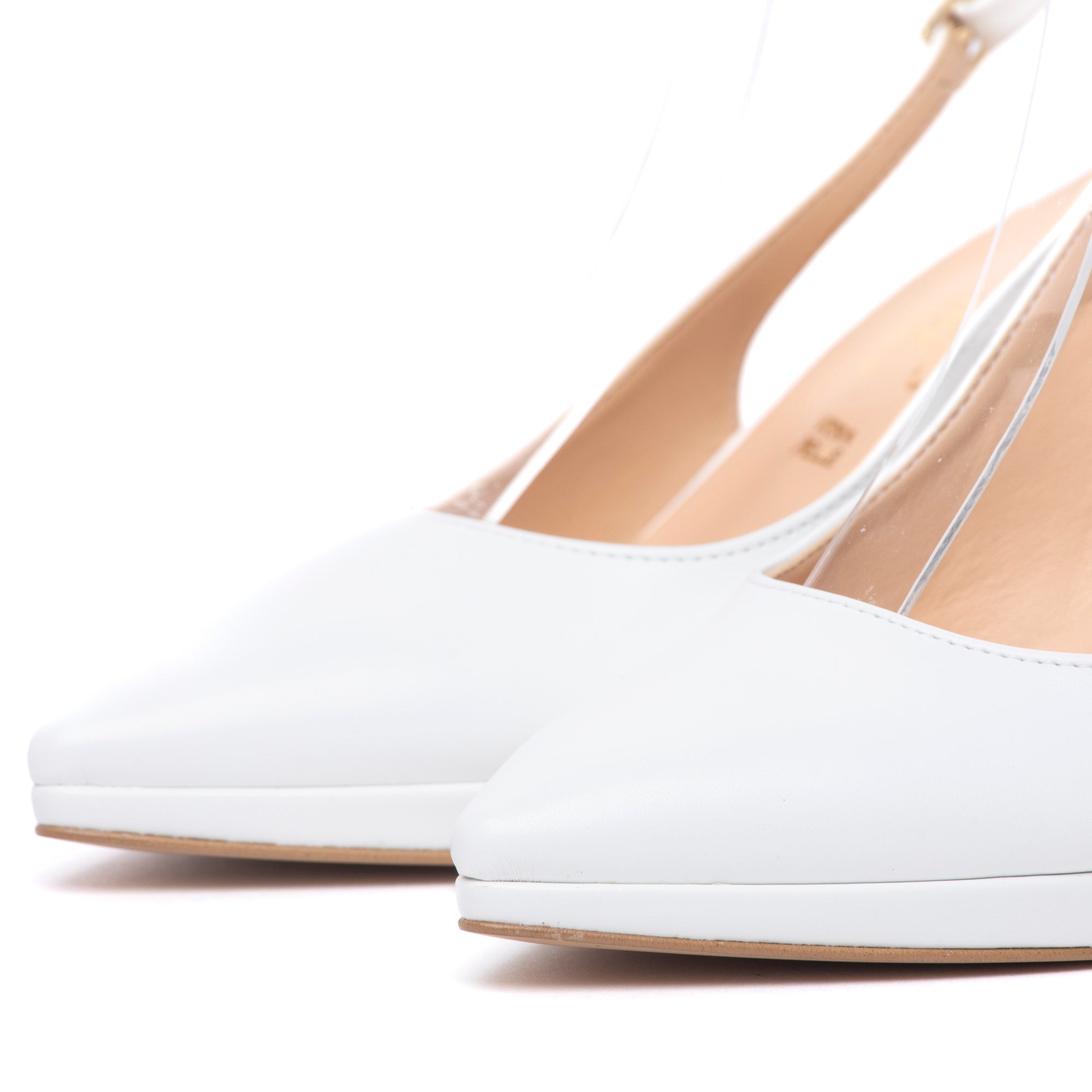 Slingback Sposa in liz bianco con plateau. - TreemmeCreazioni