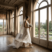 Slingback Sposa in liz bianco con scollo cuore. - TreemmeCreazioni
