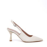 Slingback in nappa burro.