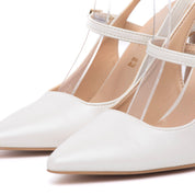 Slingback Sposa in perlato avorio con cinturino. - TreemmeCreazioni