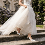 Slingback Sposa in pizzo bianco. - TreemmeCreazioni
