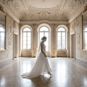 Slingback Sposa in satin bianco e micro cristalli. - TreemmeCreazioni